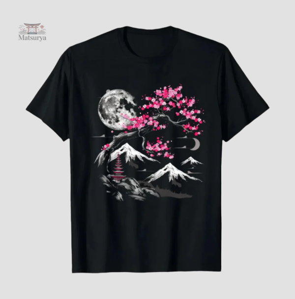 t-shirt-japonais-sakura-1 T-shirt Japonais Sakura avec motif floral