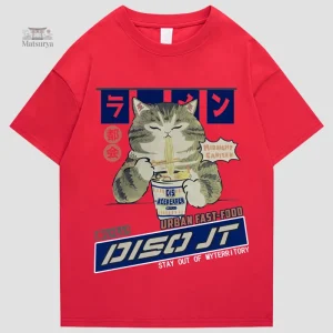 T-shirt coton style japonais, tendance streetwear