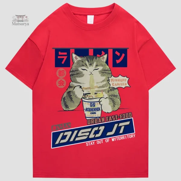 T-shirt coton style japonais, tendance streetwear