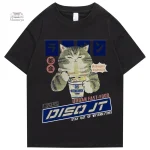 T-shirt streetwear en coton, design japonais