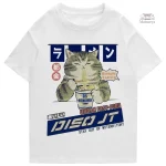 T-shirt japonais casual, confort en coton