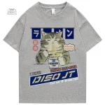 T-shirt tendance japonais, style décontracté en coton