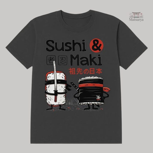 T-shirt avec design artistique Sushi et Maki