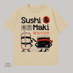 T-shirt graphique sushi pour amateurs de cuisine japonaise