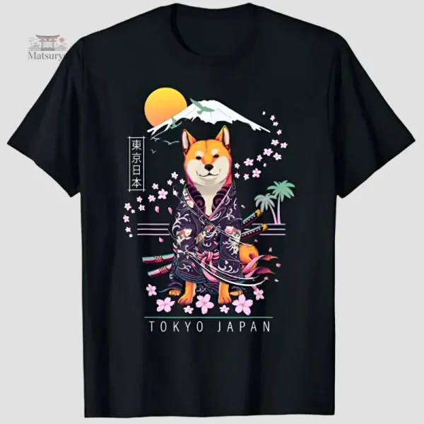 T-shirt Japonais, style moderne avec motif Tokyo