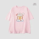 T-shirt Kawaii avec motifs japonais colorés
