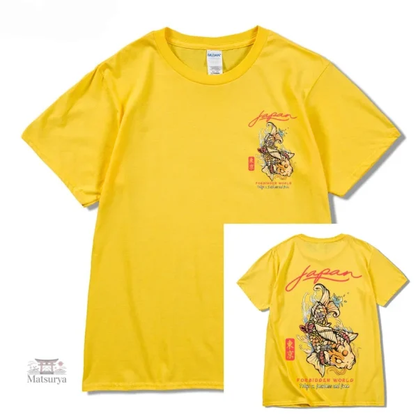 T-shirt à motif Koï pour un style décontracté