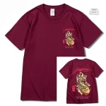 T-shirt japonais avec motif aquatique