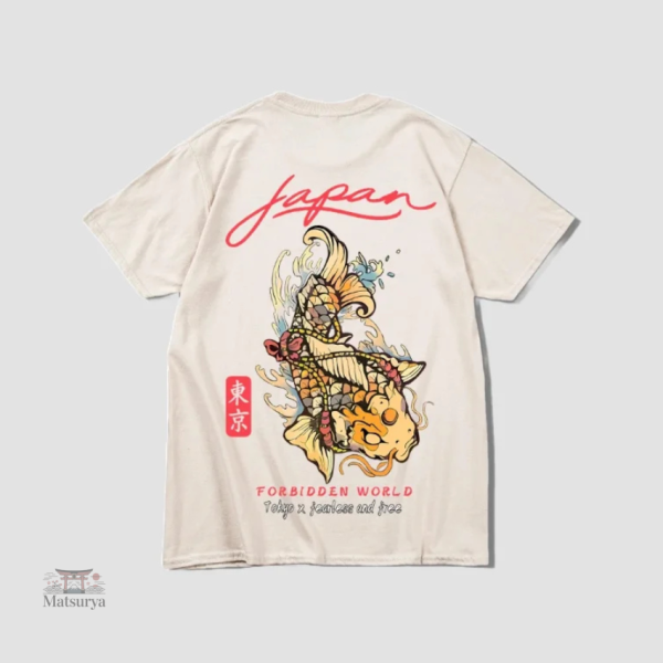 T-shirt japonais avec design Koï