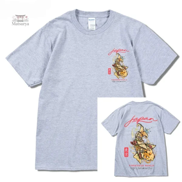 T-shirt Koï japonais à manches courtes