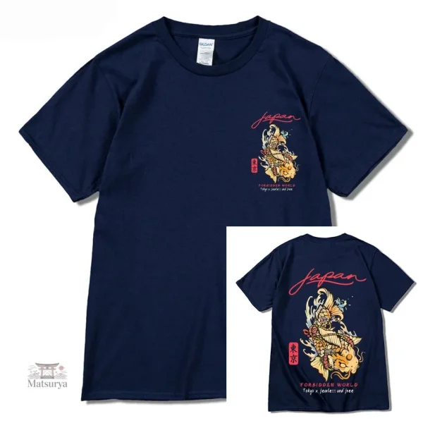 T-shirt japonais style art Koï