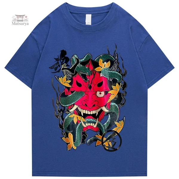 T-shirt avec motifs asiatiques stylisés
