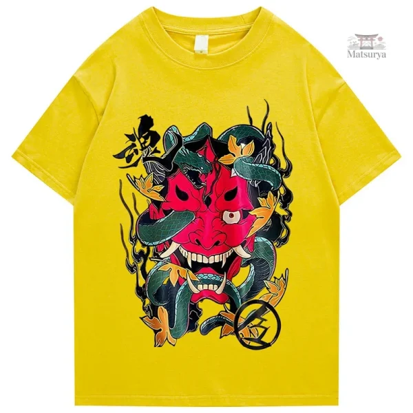 T-shirt japonais avec impression artistique