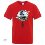 T-shirt homme en coton motif japonais