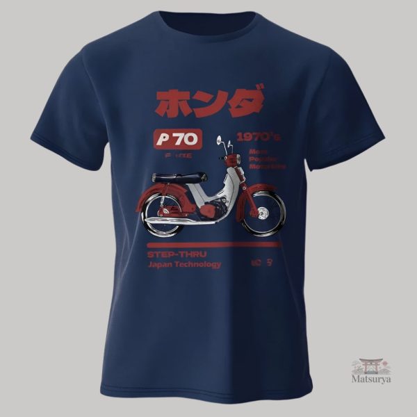 T-shirt Moto à l'esthétique rétro japonaise
