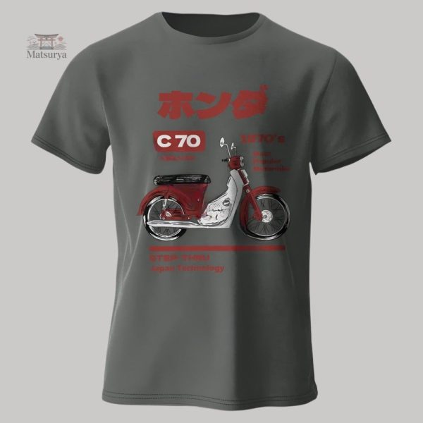 T-shirt Moto avec design vintage japonais