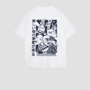 T-shirt à illustration japonaise en style oversize