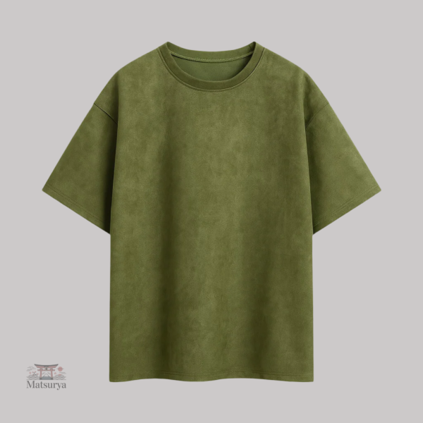 t-shirt-oversize-en-daim-epais-1 T-shirt Oversize en Daim