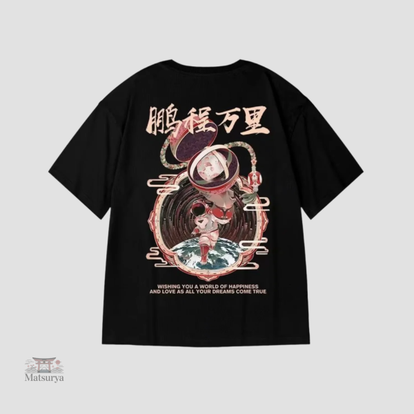 T-shirt homme japonais, coupe oversize confortable