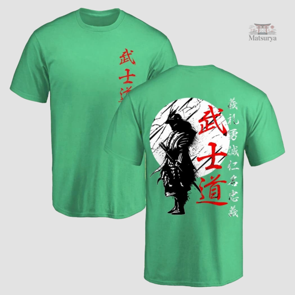 T-shirt avec illustration de guerrier japonais