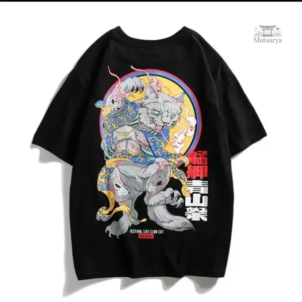 T-shirt au look streetwear japonais audacieux