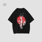 T-shirt samouraï avec motifs inspirés du Japon