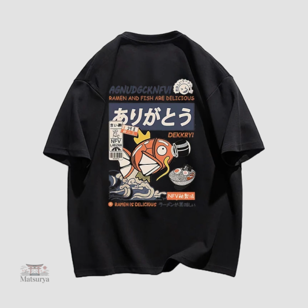 T-shirt Japonais à motif rétro