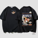 T-shirt rétro avec esthétique japonaise