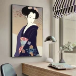 Tableau Femme en Kimono - Art Japonais