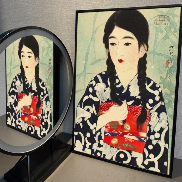 tableau-japonais-geisha-en-kimono-1 Tableau Geisha en Kimono japonais
