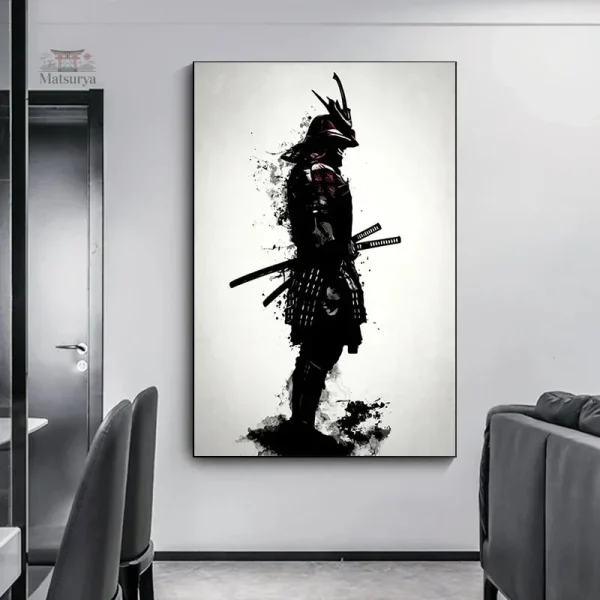 Représentation d'un guerrier samouraï traditionnel