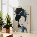 Tableau Geisha moderne en style japonais