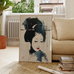 Tableau contemporain sur le thème de la culture japonaise