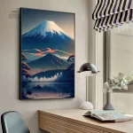 Tableau Japonais Mont Fuji en paysage traditionnel