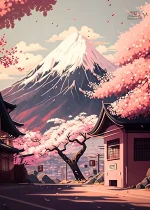 Tableau traditionnel japonais de la Montagne Fuji