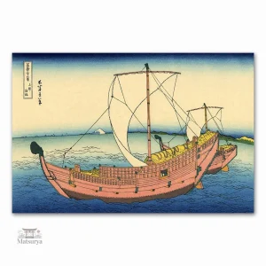 Motif bateau sur mer, tableau japonais décoratif unique
