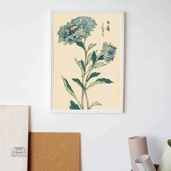 Art mural japonais au design vintage