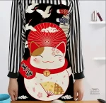 Tablier Japonais Chat Porte-Bonheur