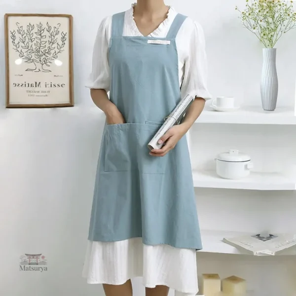 tablier-japonais-coton-confortable-1 Tablier Japonais en Coton Confortable