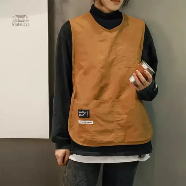 Tablier japonais pratique et imperméable, idéal pour la cuisine