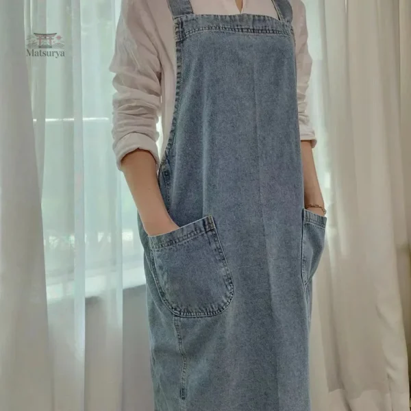 Tablier denim traditionnel japonais