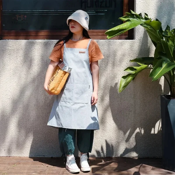 Tablier en Toile de Coton, style Japonais