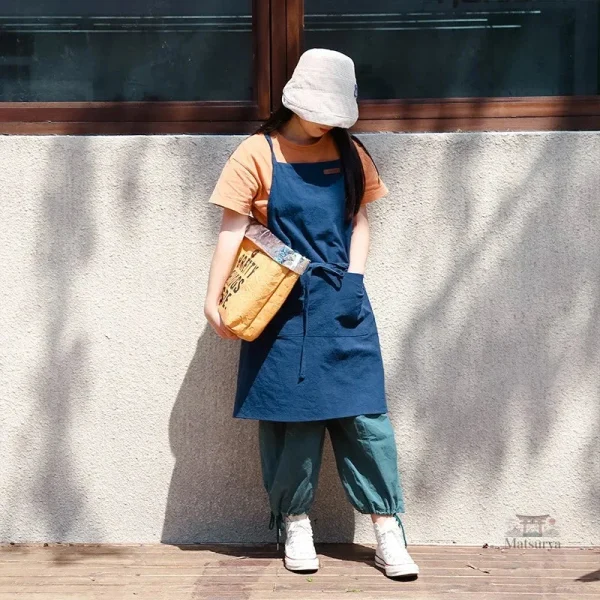 Tablier Japonais élégant en tissu coton