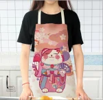 Tablier japonais Maneki-Neko au design unique