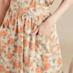 Tablier Floral Japonais pour Cuisine