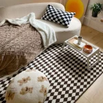 Tapis de style japonais avec motif damier