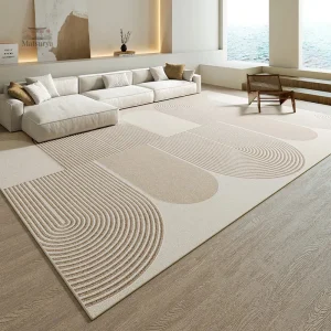 Tapis de style japonais texturé
