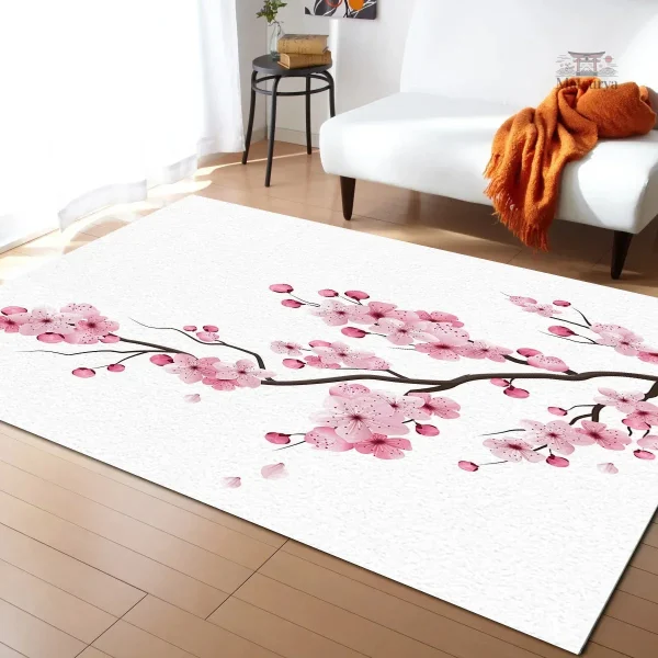 Tapis de salon Japonais motifs floraux