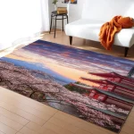 Tapis Japonais cerisier romantique