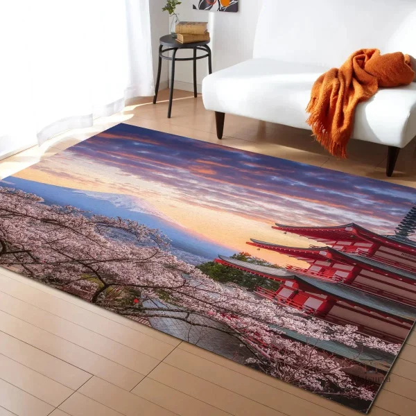 Tapis Japonais cerisier romantique